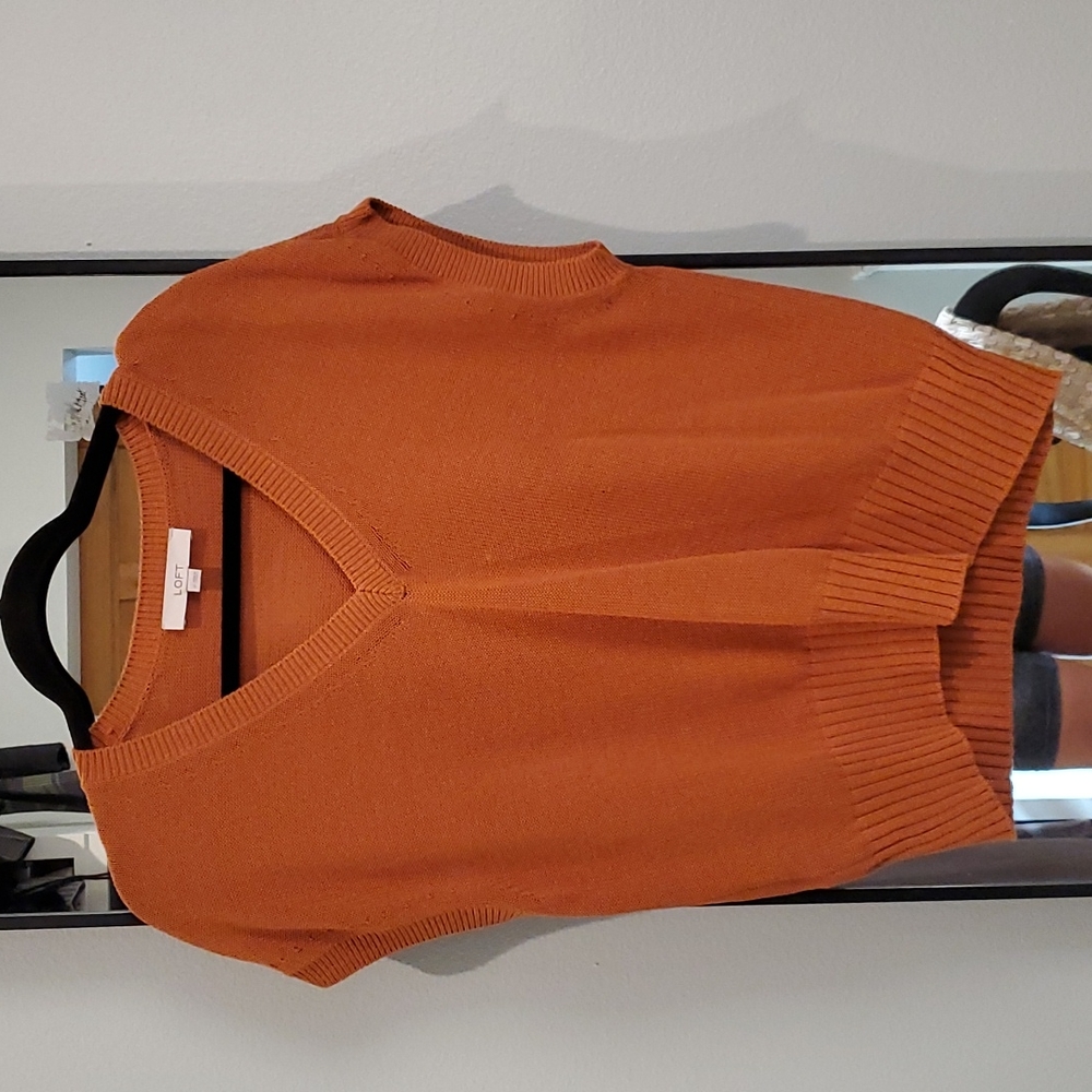 LOFT copper sweater